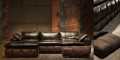 красивый коричневый кожаный диван Марчелло купить москва